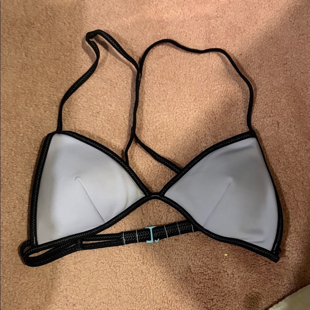 Victoria's Secret Black and Purple Bikini Top